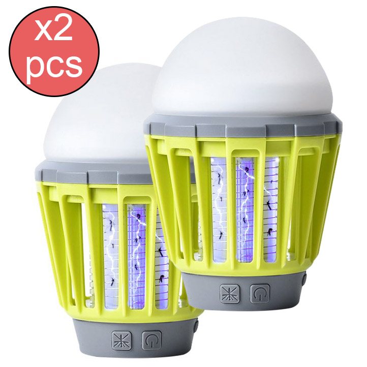 2er-Pack Drahtlose 2-in-1-Lampen Anti-Mücken und Camping