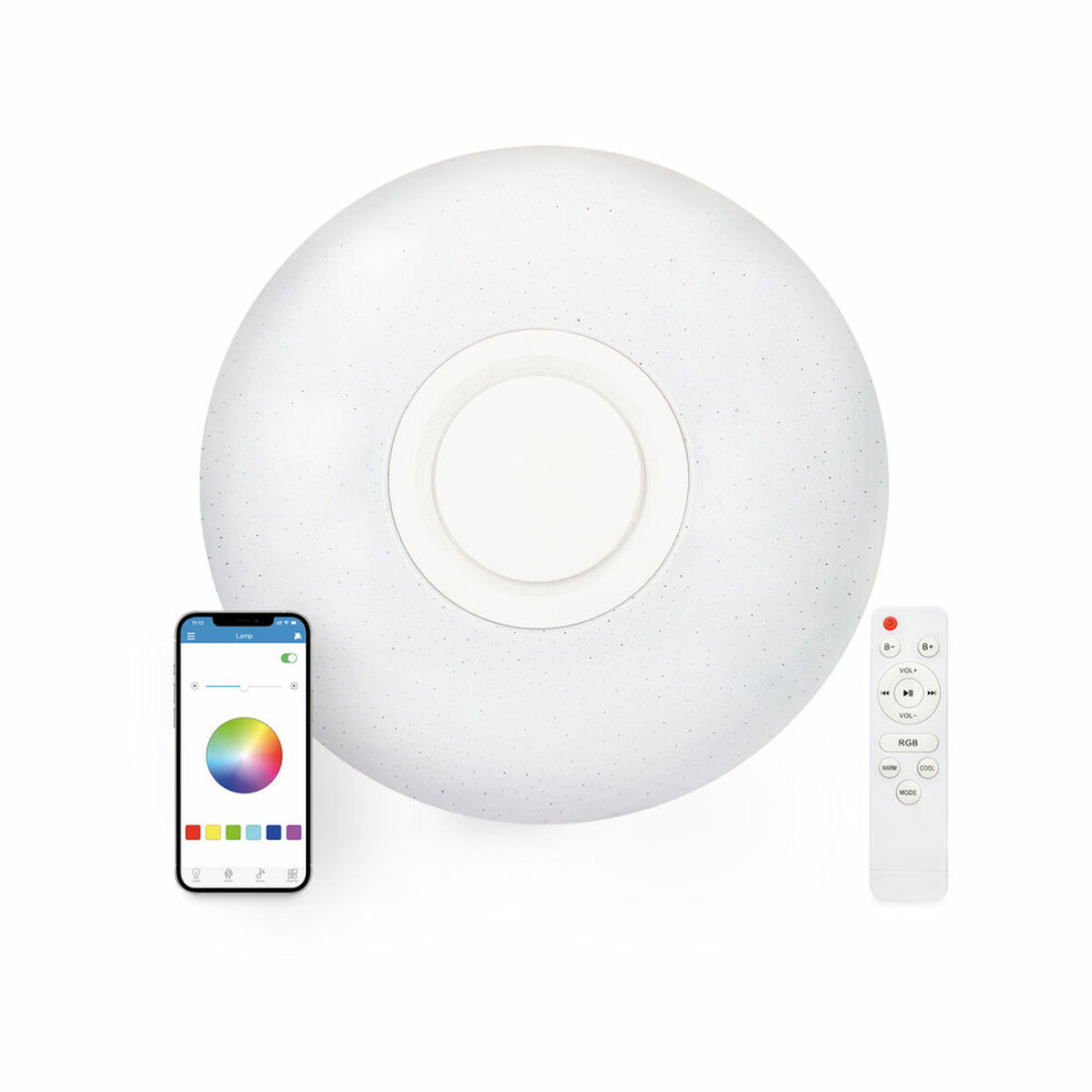LED-Deckenleuchte mit Lautsprecher KSIX Rainbow