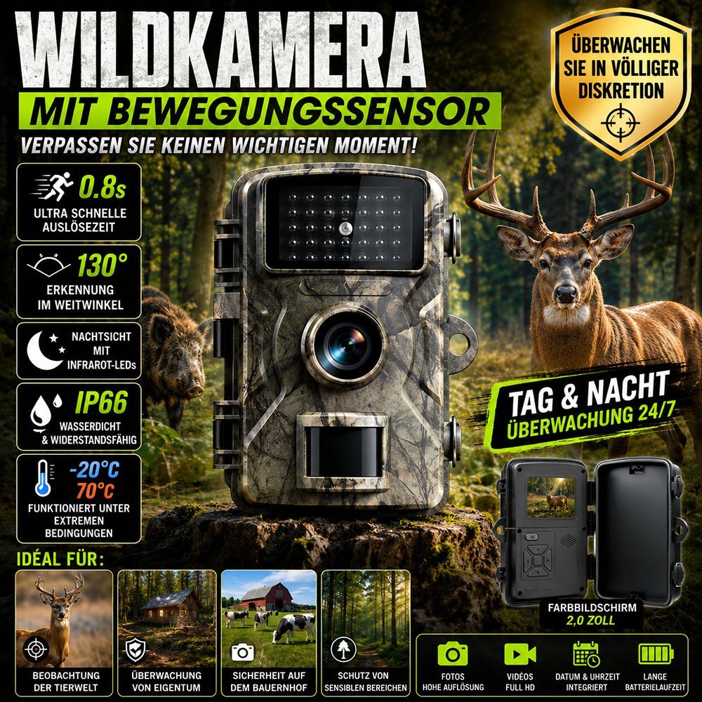 Wildkamera mit Bewegungssensor