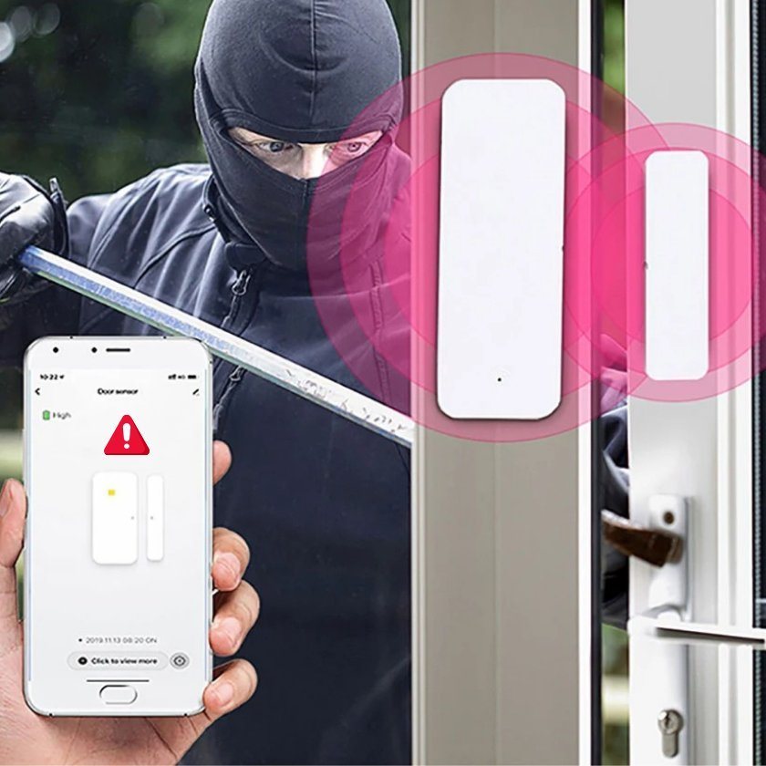 SafeSense™ - WiFi Connected Tür-/Fenstersensor mit Sofortwarnung