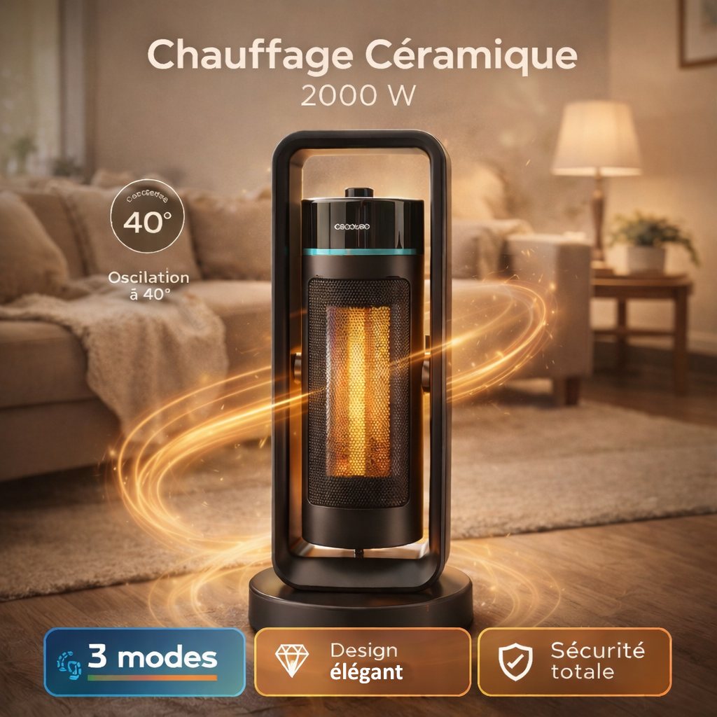 Keramik-Heizung 2000 W Oszillation 40º