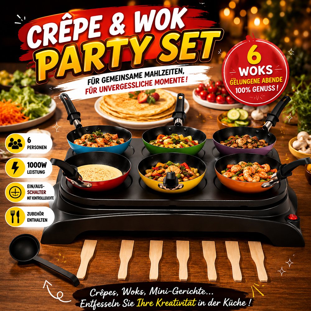 Crêpe & Wok Party Set