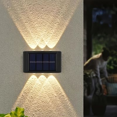 Set mit 2 wasserdichten Solar-Wandleuchten