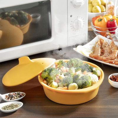 Multifunktionaler Silikon-Dampfgarer mit Rezepten
