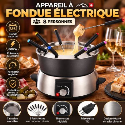 Appareil à Fondue Électrique 8 personnes