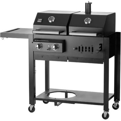 Gas-und Holzkohlegrill TWIN GRILL