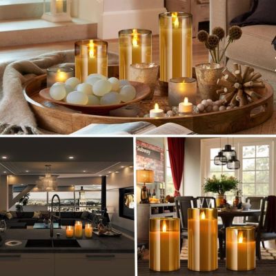 Lot de 3 Bougies LED sans flamme - Élégance
