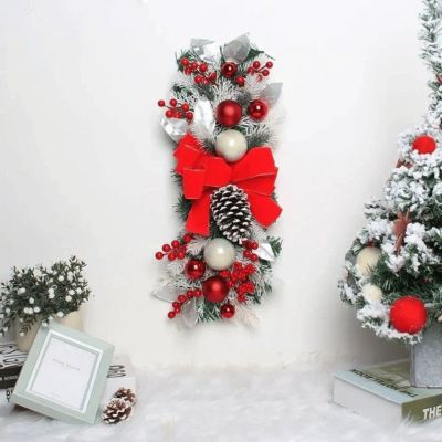 Décoration de Noël suspendue porte et escaliers 50x25 cm