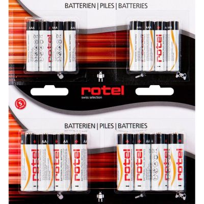 Satz von 16 Rotel-Alkaline-Batterien
