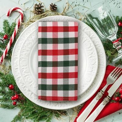 Lot de 6 serviettes de Noël en tissu / 40 x 40 cm
