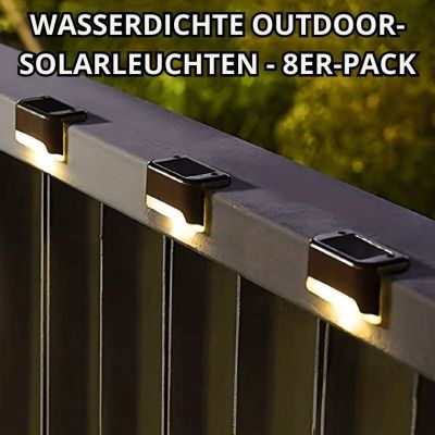 Wasserdichte Outdoor-Solarleuchten - 8er-Pack