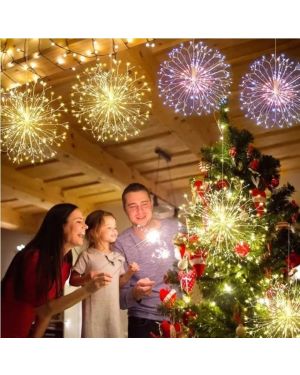 Set de 2 Guirlandes LED Feu d'Artifice Pissenlit de Noël / 20 cm