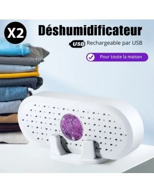 Set de 2 MiniDry™ – Déshumidificateur rechargeable USB