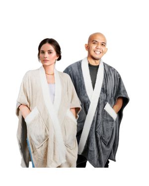 Couverture Poncho Chaud en Polaire