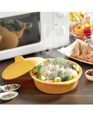 Multifunktionaler Silikon-Dampfgarer mit Rezepten