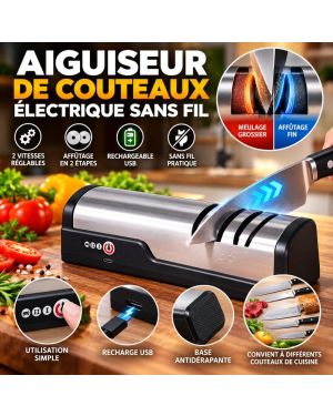 Aiguiseur de Couteaux Électrique Sans Fil