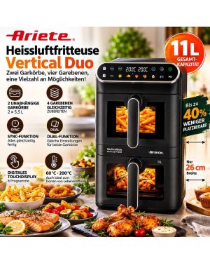 Ariete Vertical Duo 11L Heißluftfritteuse