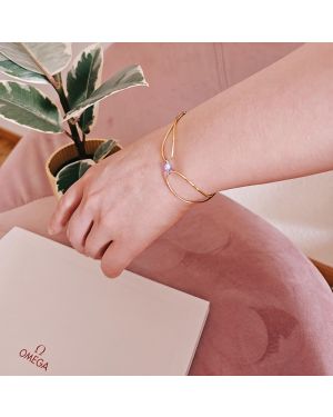 Bracelet Amelyse Emotion | Or blanc 14k, 1 Diamant