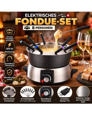 Elektrisches Fondue-Set für 8 Personen