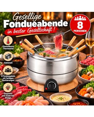 Elektrisches Fondue-Set für 8 Personen