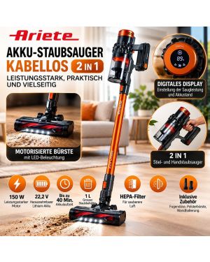 Ariete 2-in-1 Akku-Staubsauger