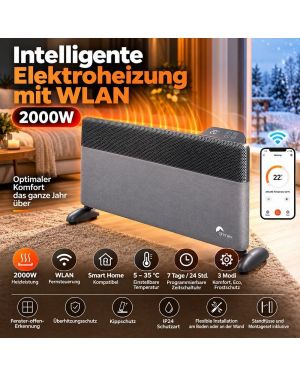 Intelligente Elektroheizung mit WLAN 2000W