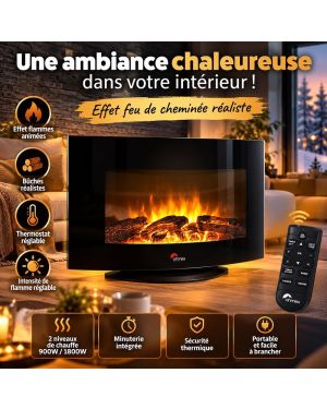 Cheminée Électrique Incurvée