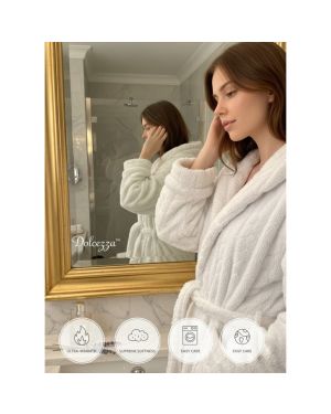 Dolcezza™ – Peignoir Hiver à Capuche Ultra-Doux en Polaire