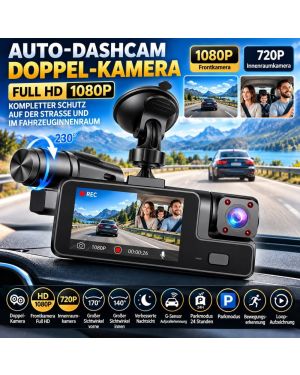 Full-HD-Dashcam mit Dual-Kamera