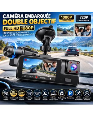 Caméra Embarquée Double Objectif Full HD