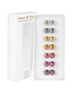 Set aus 7 Paar Ohrringen Ernst Stein Rainbow Pearl