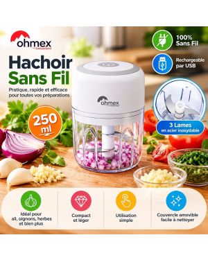 Hachoir Sans Fil 3 Lames 250 ml