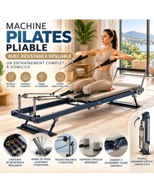 Machine Pilates Pliable avec Résistance Réglable