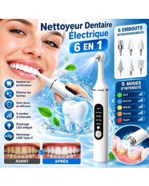 Nettoyeur Dentaire Électrique 6 en 1