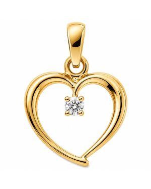Pendentif Olyssa Emotion Or jaune 18k, 1 Diamant