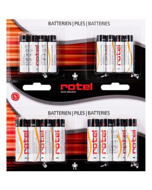 Lot de 16 Piles Alcalines Rotel