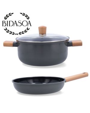 Pfanne und Topf mit Deckel 24 cm