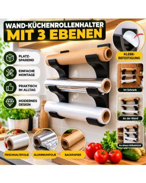 Wand-Küchenrollenhalter mit 3 Ebenen
