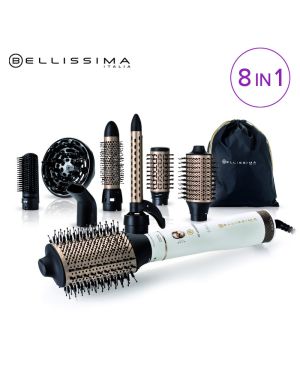 Bellissima 8-in-1-Heißluftbürste mit Keratin-Ionen