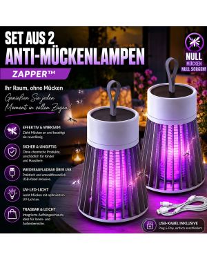 Set aus 2 Zapper™ Anti-Mücken-Lampen