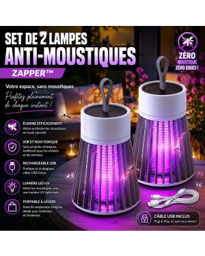 Set de 2 Lampes Anti-Moustiques Zapper™
