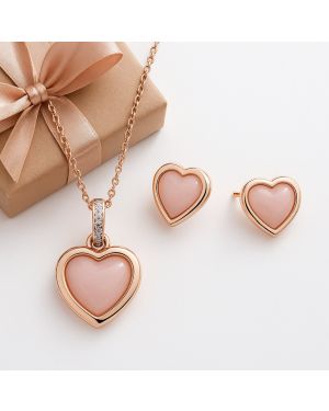 Set de Bijoux Heart Collier avec Pendentif + Boucles d'oreilles Ernst Stein