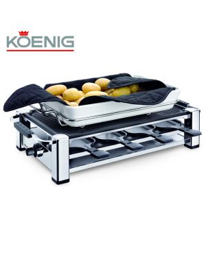 Raclette-Grill-Set für 8 Personen mit Kartoffelwärmer Koenig