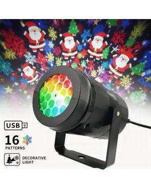 SnowGlow™ – Mini-Weihnachtsprojektor mit Laser, 16 Motive, für Innen- und Außenbereich