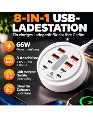 8-in-1 USB-Ladestation