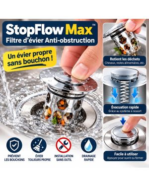 StopFlow Max - Le filtre d'évier anti-obstruction haut de gamme