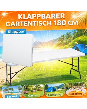 Klappbarer Gartentisch 180 cm