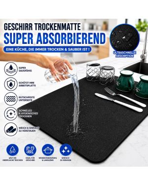 Super saugfähige Geschirr-Abtropfmatte Desing