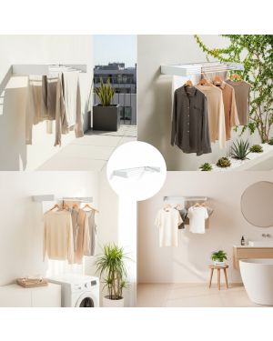 Étendoir mural extensible rétractable 5 ou 6 Barres