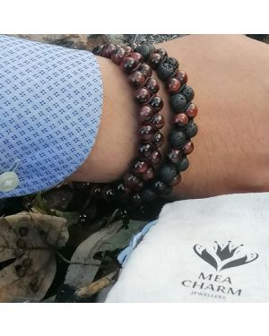 Double Bracelet MeaCharm Shamballa Oeil de Tigre